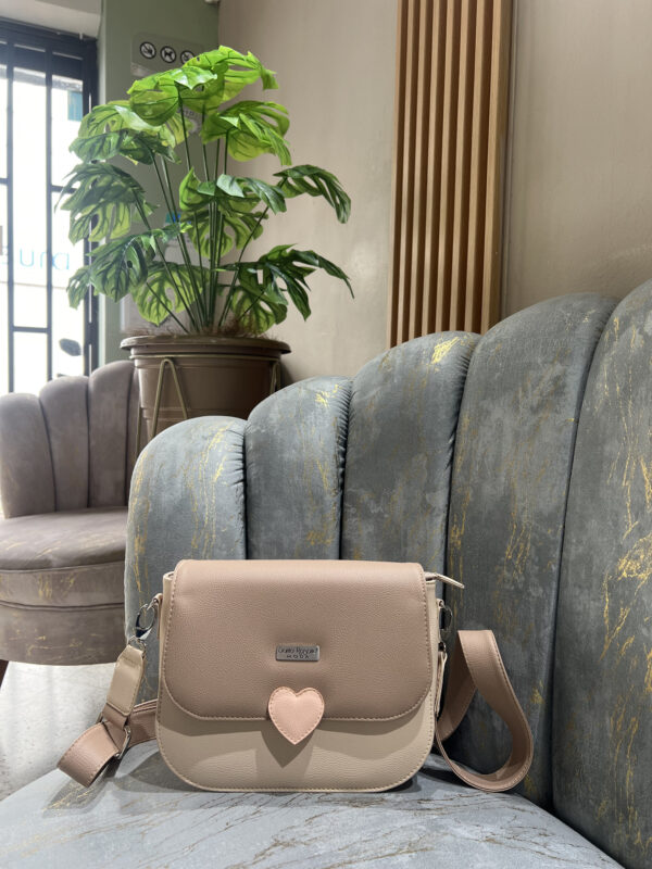 Bolso de Mano Pequeño Carriel Nude Combinado - Imagen 2
