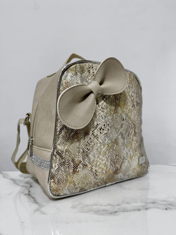 Lonchera Grande XL Lazo Beige Pitón - Imagen 2