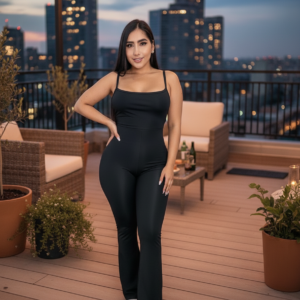 Enterizo Bota Campana Negro