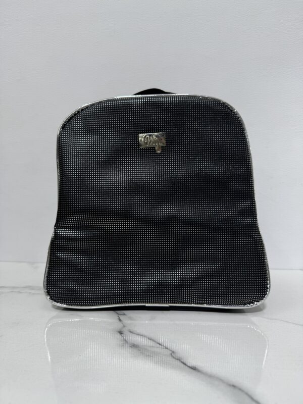 Lonchera Grande XL Negra con Plateado - Imagen 4