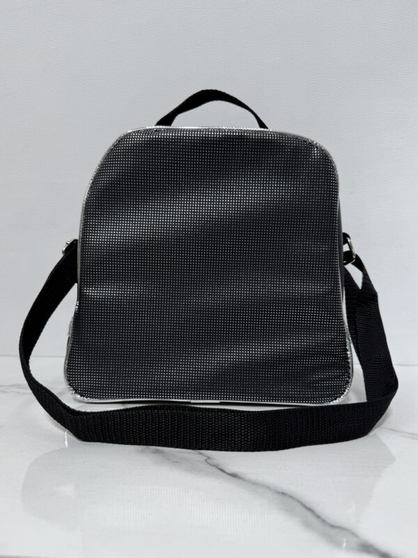 Lonchera Grande XL Negra con Plateado - Imagen 2