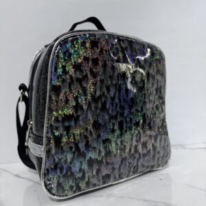Lonchera Grande XL Estampado Tornasol Negro