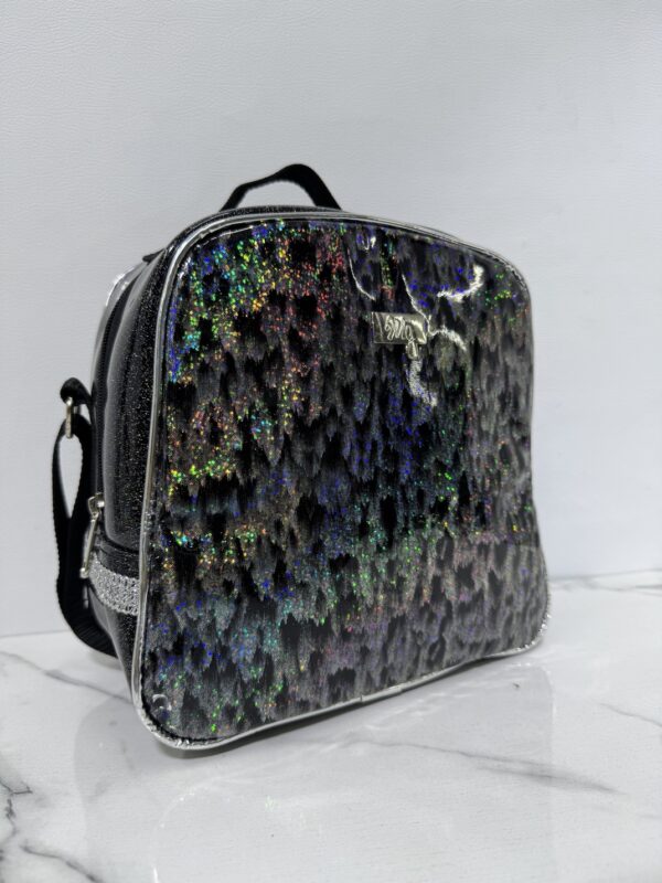 Lonchera Grande XL Estampado Tornasol Negro