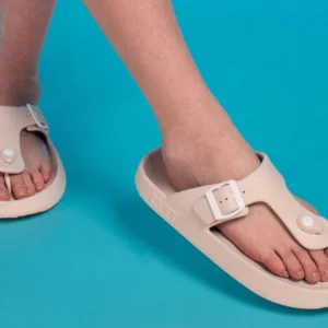 Sandalias Soket Beige Suela Redonda