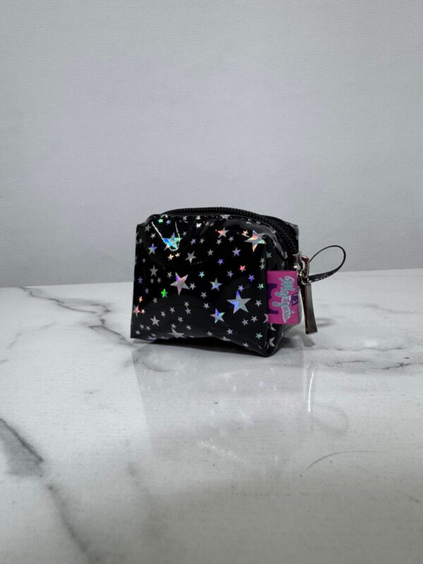 Monedero Negro Estrellas Plateadas
