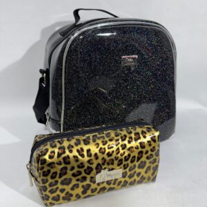 Kit Lonchera Grande XL Negra Escarcha