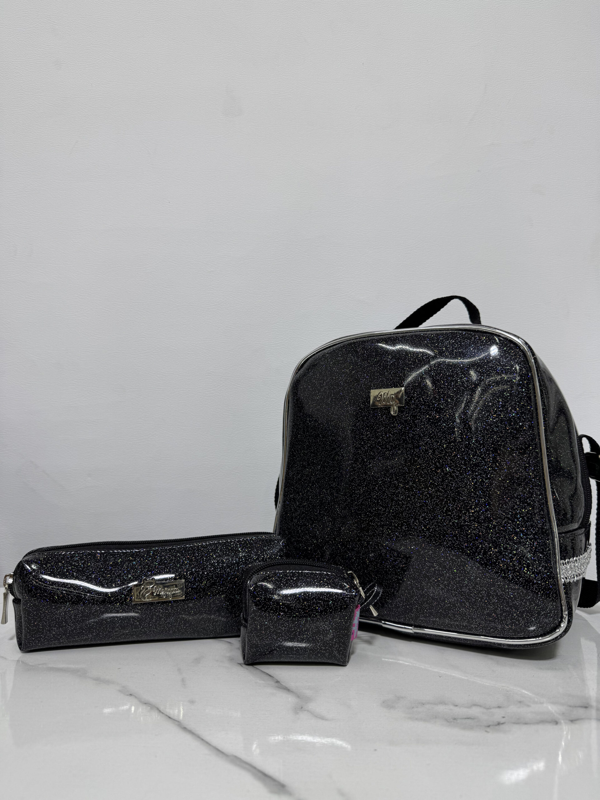 Kit Lonchera Grande XL Negro Escarcha