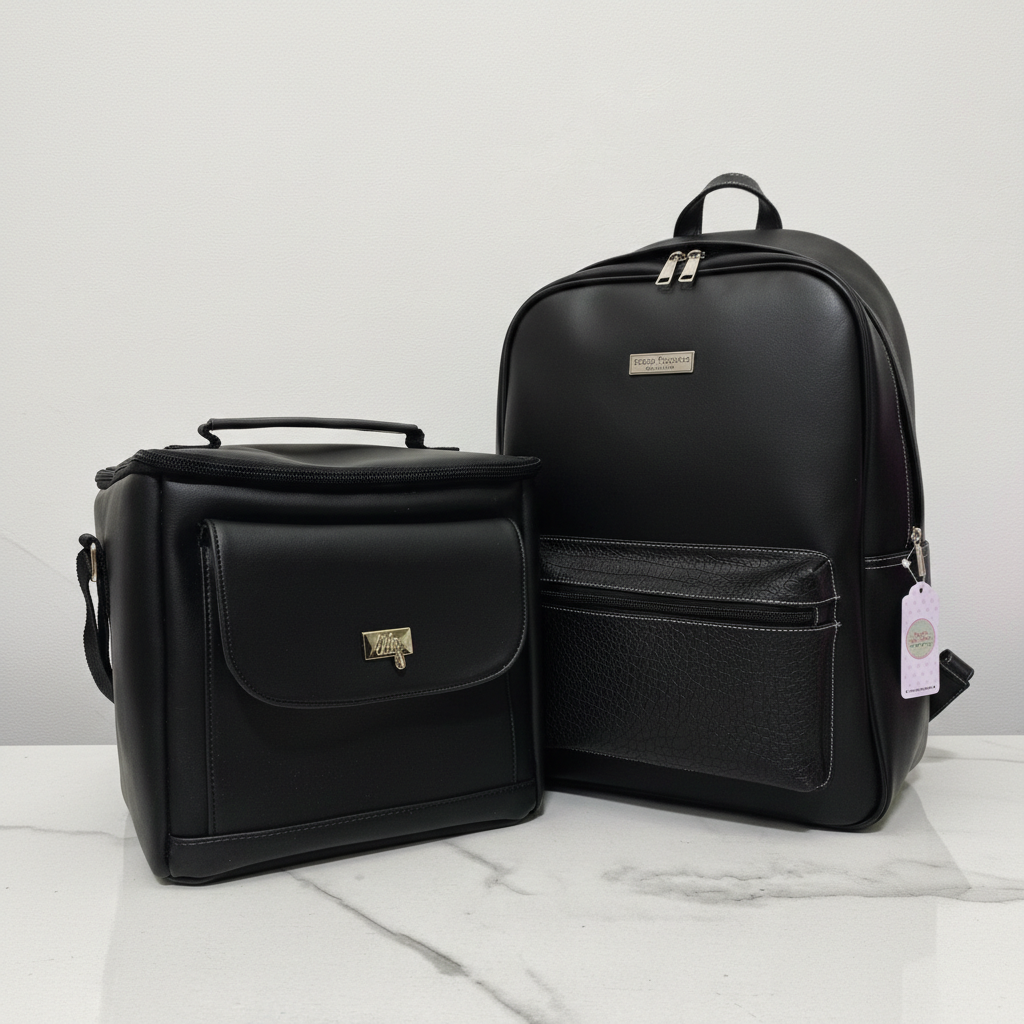 Kit Salveque Grande Turín Negro+ Lonchera Grande XL Negro